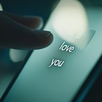 Man composing a comment