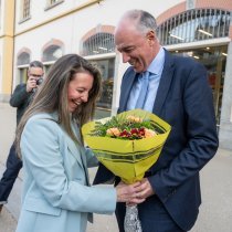 Sion - 2 mars 2025 - Elections cantonales - Les Arsenaux - Franziska Biner et Christophe Darbellay.